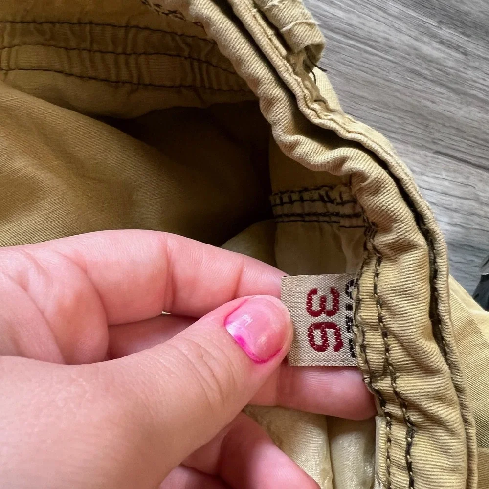 Cargo Shorts Mens 36 Tan Khaki Utility Gorpcore‎ Multi Pocket Baggy Streetwear